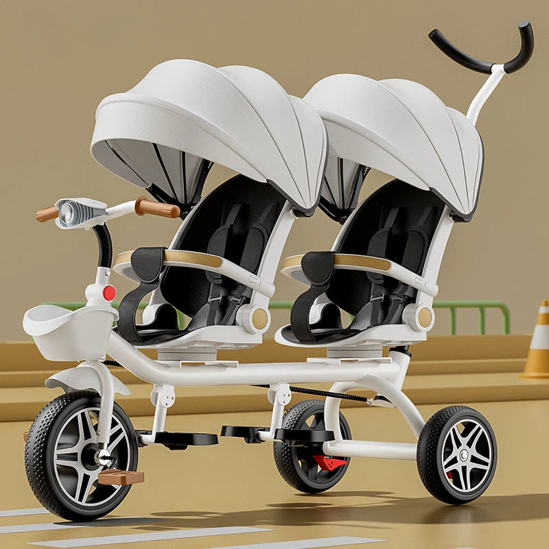 TwinVoyager Tricycle Stroller