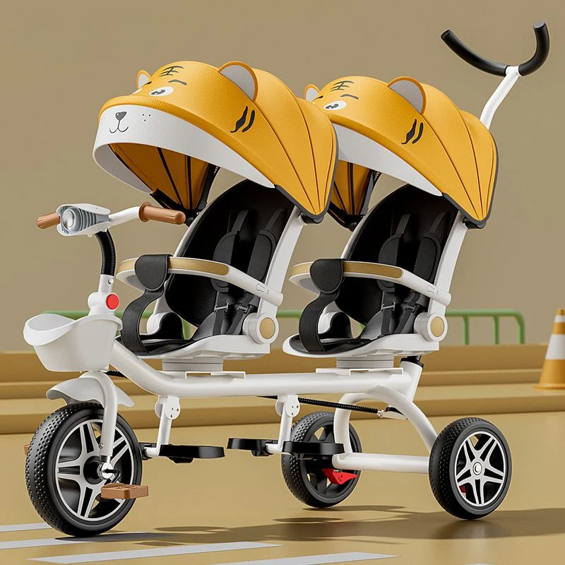 TwinVoyager Tricycle Stroller