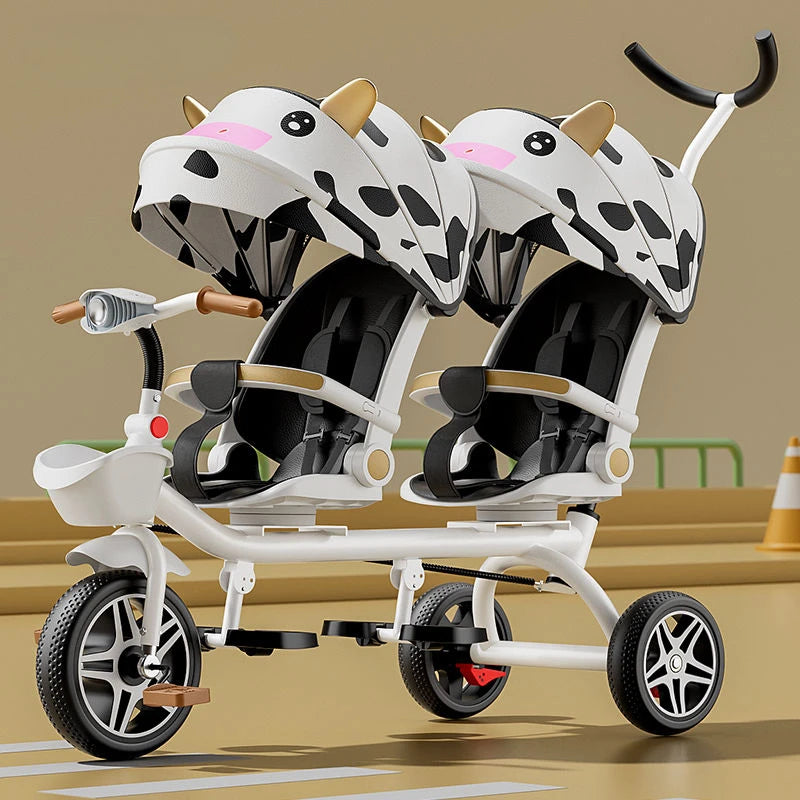 TwinVoyager Tricycle Stroller