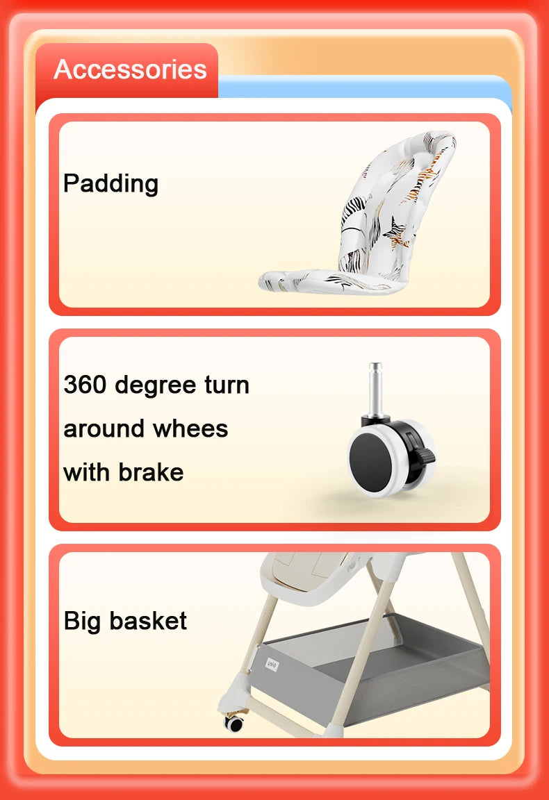 Happy Seat - Premium Reclining Baby High Chair
