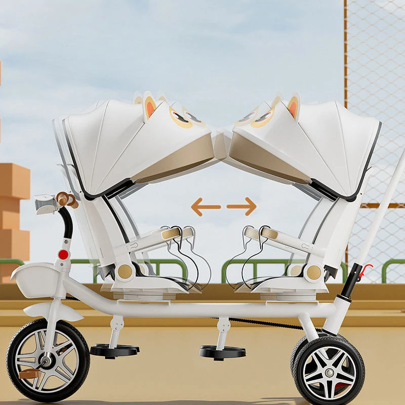 TwinVoyager Tricycle Stroller